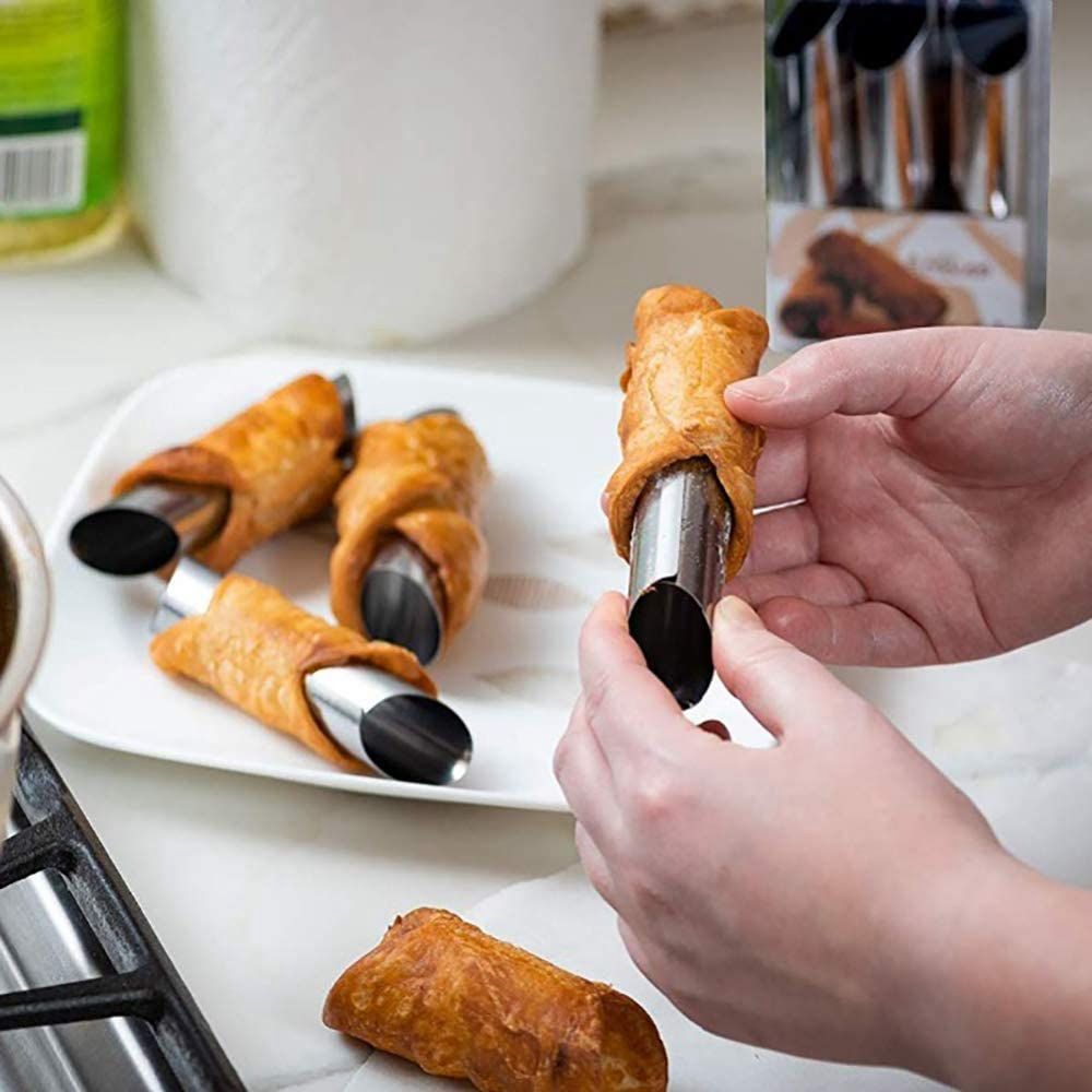 metal 6 pcs/set danish cannoli - Danish Pancake Pan recension och pris