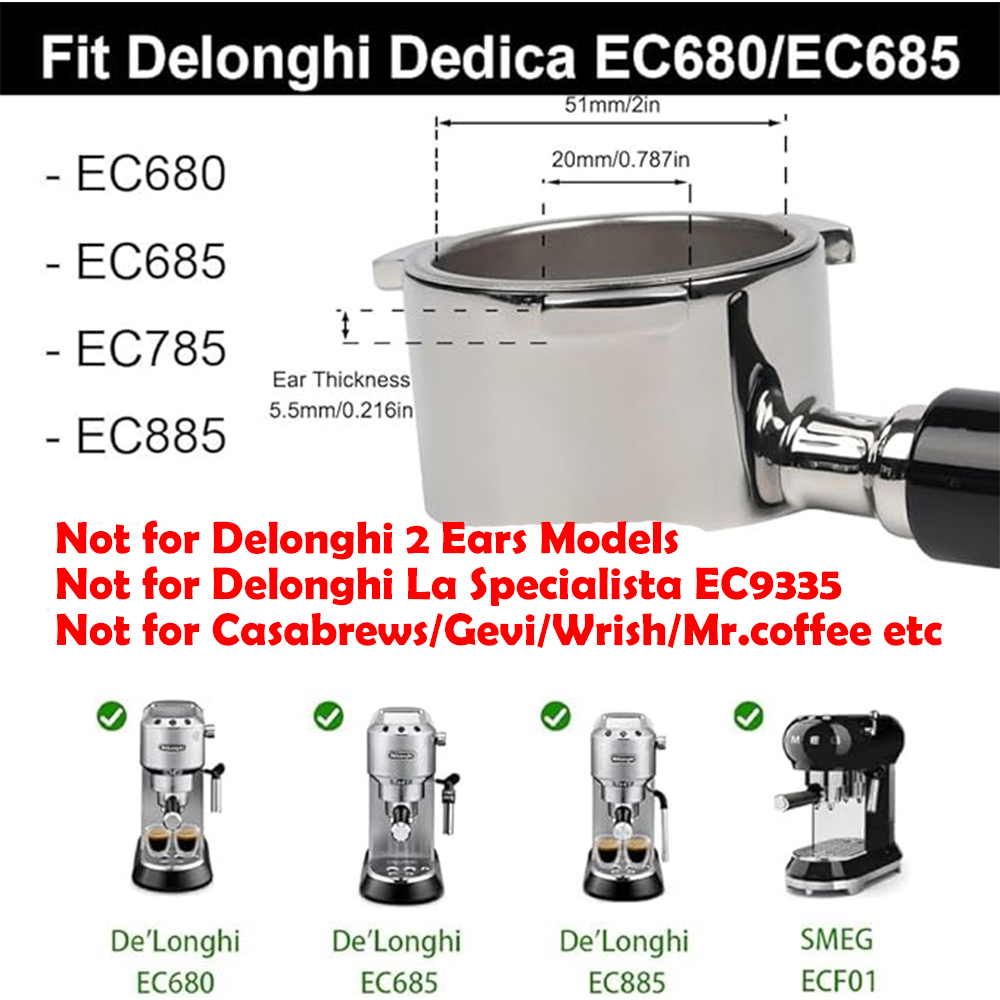 Double Spout 51mm Coffee Porta - Delonghi Espresso Magnifica recension och pris
